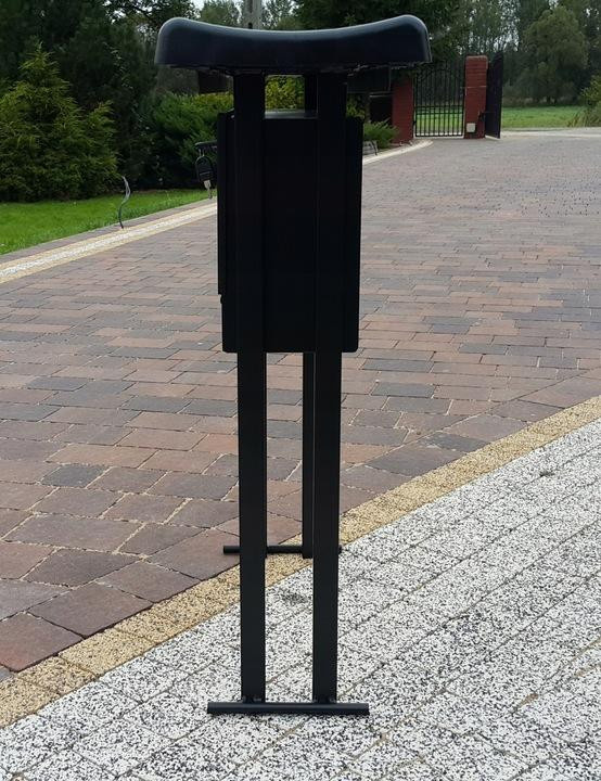 Robuste Friedhofsbank mit Kasten und 4 Beinen aus Stahl und Kunststoff, Breite: 80 cm - Bild 5