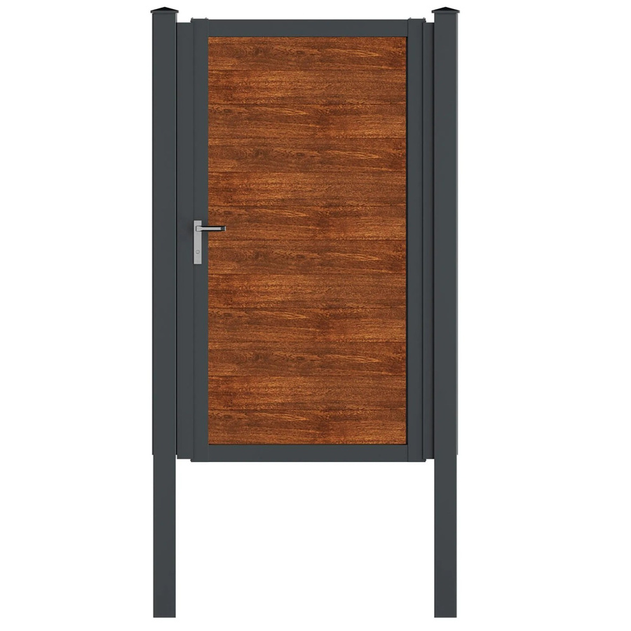 Vidual Gartentor Swing-snap Aluminium in Anthrazit und Brown, B: 100 cm, H: 175 cm - Bild 2