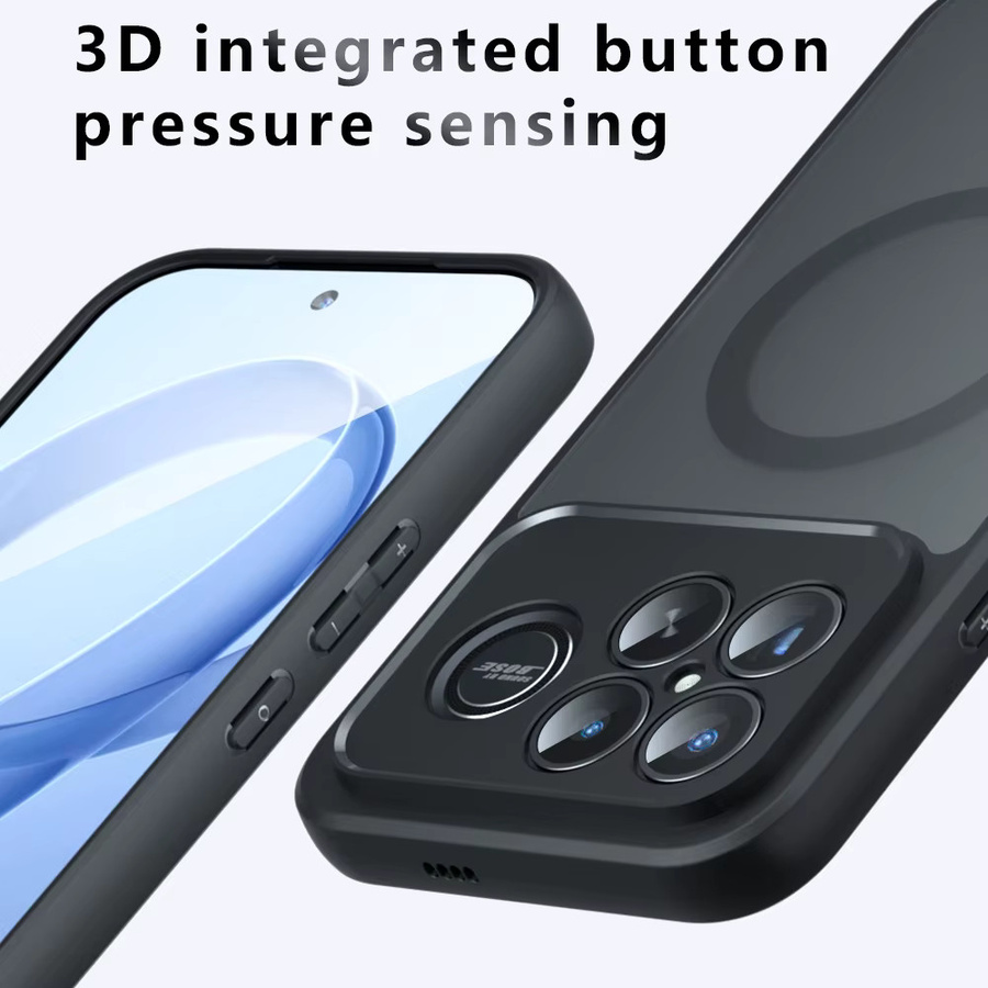 MagSafe Magnetische Drahtlose Lade Hülle für Xiaomi Poco F8 Pro und Poco F8 Ultra 5G, Stoßfeste Rückseite, Transparent oder Schwarz - Bild 3