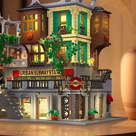 JIESTAR 89129 Stadtbahnhof-Straßenszenen, Modellbausatz, Fantasy, ab 18 Jahren - Bild 1