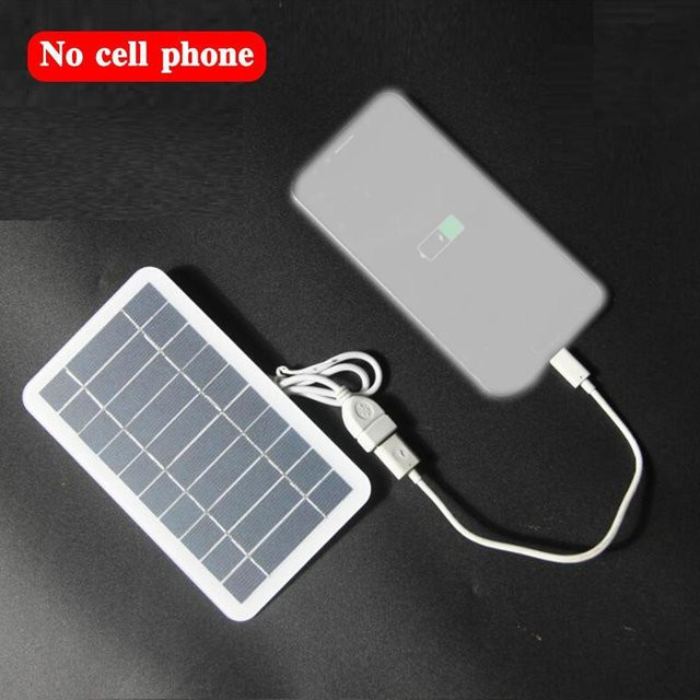 Tragbares Solarpanel 5V 2W mit USB-Anschluss für Powerbank und Smartphone, ideal für Outdoor und Camping - Bild 1