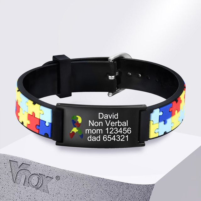 Vnox Armband, Silikon, Unisex - Bild 1