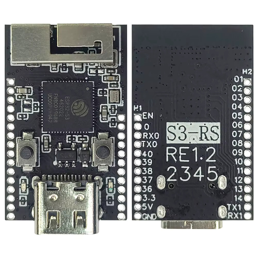 MINI ESP32-S3 Entwicklungsboard mit 8MB Flash, 2.4G WLAN und Bluetooth, Typ-C Anschluss, Schwarz - Bild 4