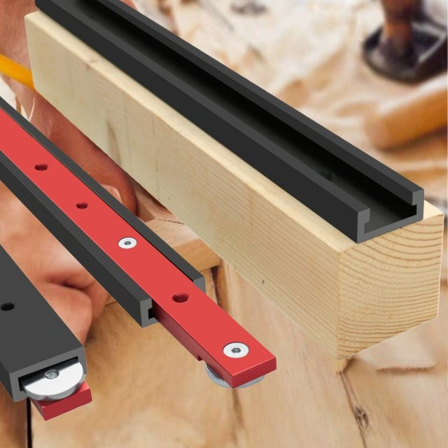 GDART 2er Set T-Track und Gehrung Bar Slider aus Aluminiumlegierung für Holzbearbeitung - Bild 1