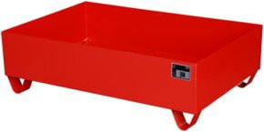 Bauer Südlohn Auffangwanne aus Stahl in Rot, B/T/H: 120 x 80 x 49 cm - Bild 1