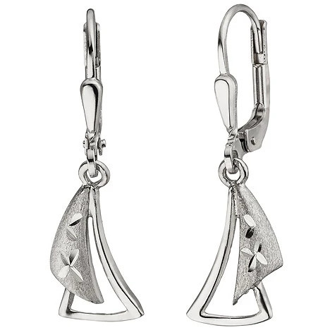 Colfem Ohrhänger 925 Sterling Silber, teil matt - Bild 1