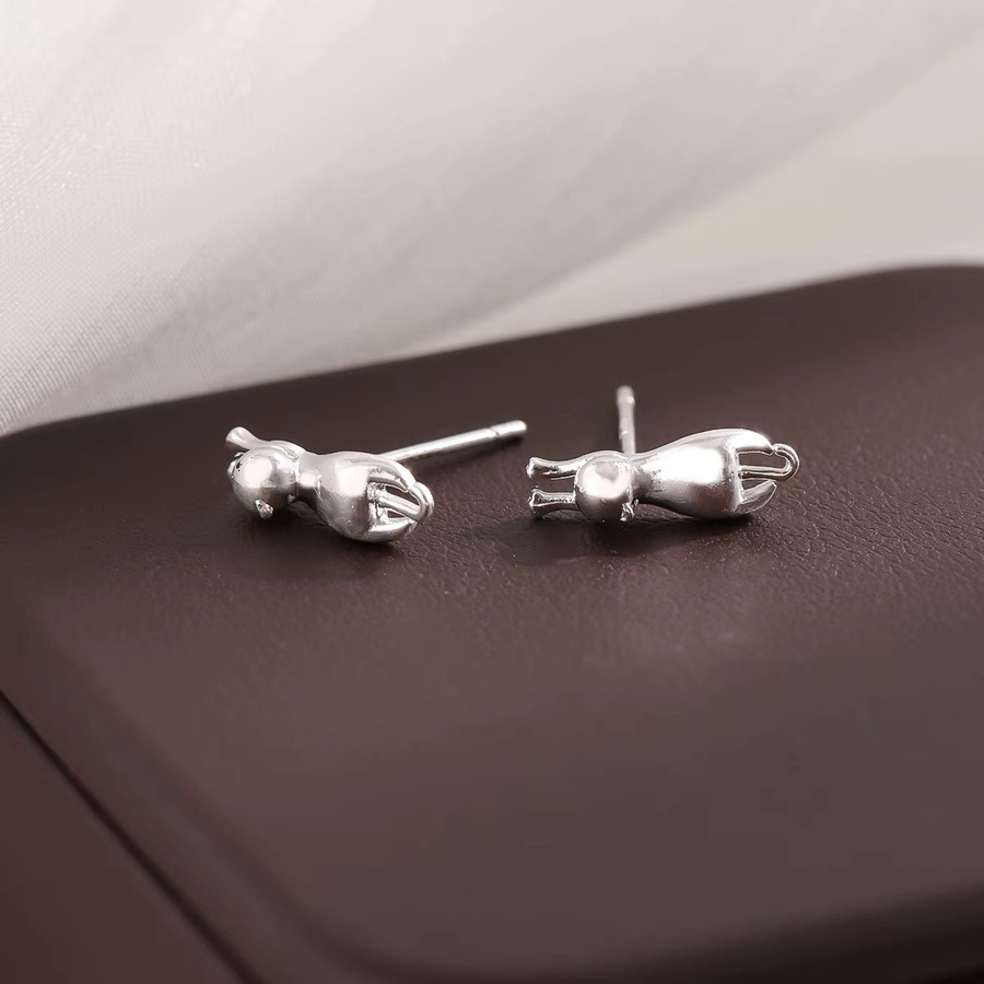 Ohrringe Katze, 925 Silber, Damen - Bild 2