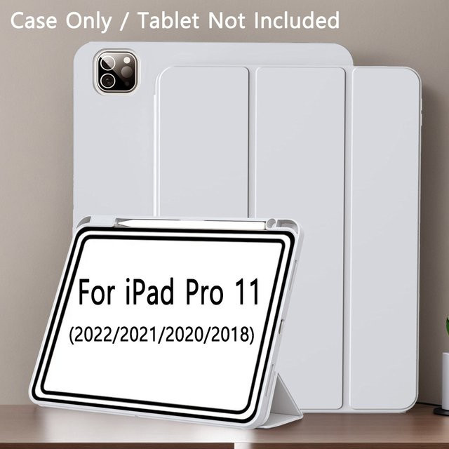 Zair Schutzhülle für iPad Pro 11 Zoll (4./3./2./1. Generation) mit Stifthalter und Trifold-Ständer in Pink - Bild 1