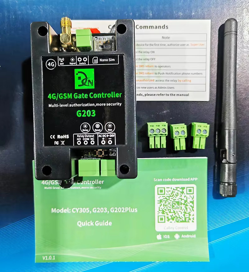 HAMBERS G203 LTE 4G und Wifi Fernzugangscontroller mit GSM Relaisschalter für Toröffner in Schwarz - Bild 3