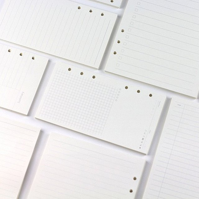 Coliky A5 Notizbuch Agenda mit Linienraster und Sechsloch-Lochung für Loseblattpapier in Multicolor und Weiß - Bild 1