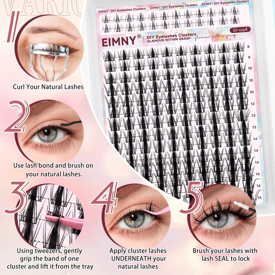Eimny Wimpernverlängerungsset, Black, Unisex - Bild 4