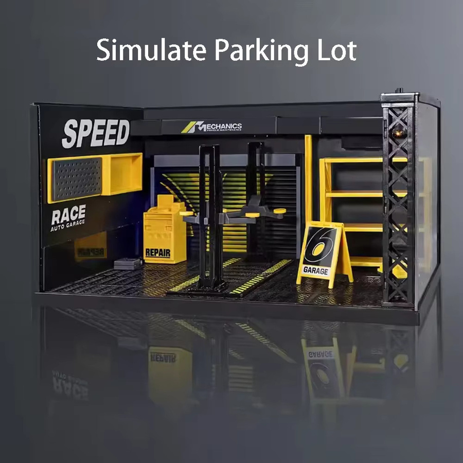 MAKEDA Modell Spielzeug DIY Parkplatz, Acryl Aufbewahrungsbox, transparente Vitrine - Bild 2