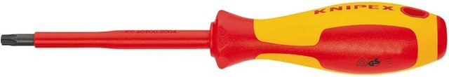 Knipex Torx-Schraubendreher für TX-Schrauben mit isolierendem Mehrkomponenten-Griff in Rot, VDE-geprüft, 185 mm - Bild 2