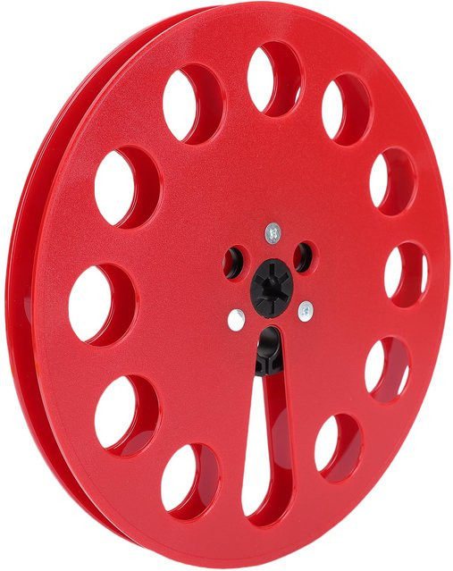 KaiSai Aufwickelspule Ersatz für ReVox Tonbandgerät, 1/4/7 Zoll, leere Bandspule aus ABS mit 12 Löchern, rot - Bild 1