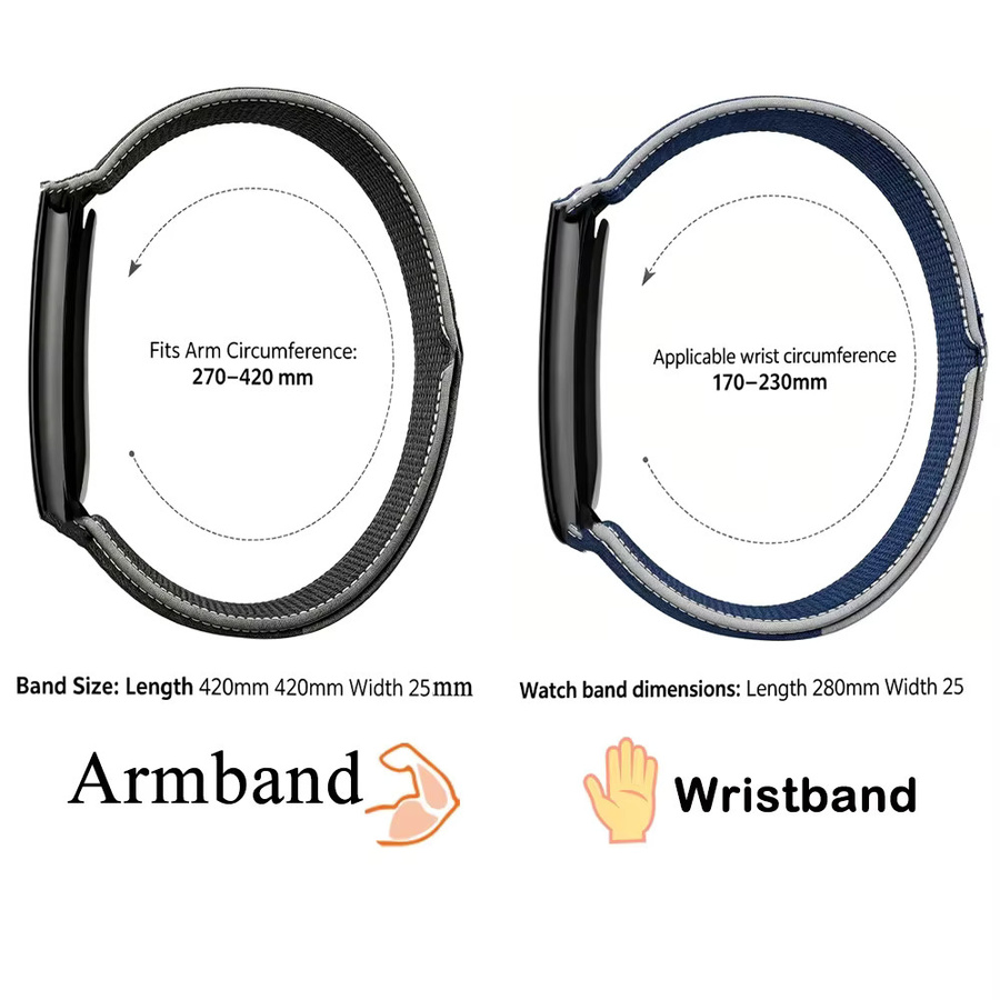 Garmin Smartwatch-Armband, Nylon, Kunststoff, Schwarz, Unisex - Bild 4