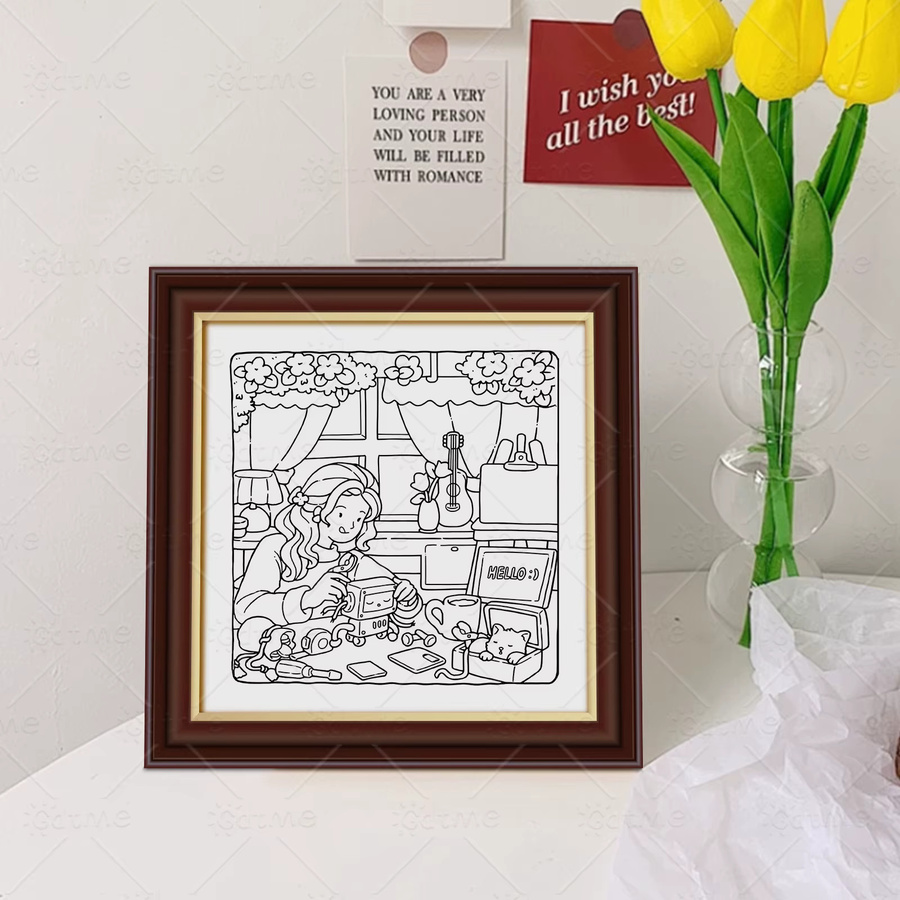 COZY SEASON Malbuch für Erwachsene mit einfachen Cartoon-Mustern zur Entspannung in Multicolour - Bild 4