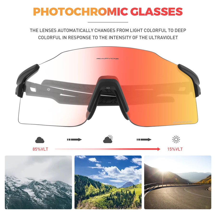 KAPVOE Sportsonnenbrille, Photochrome, Herren - Bild 4