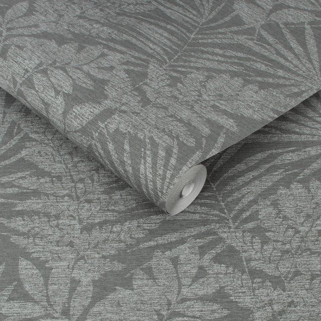 Superfresco Easy Vliestapete Fenne Grey mit floralem Naturmuster, Breite: 0,52 m, Länge: 10,05 m - Bild 1