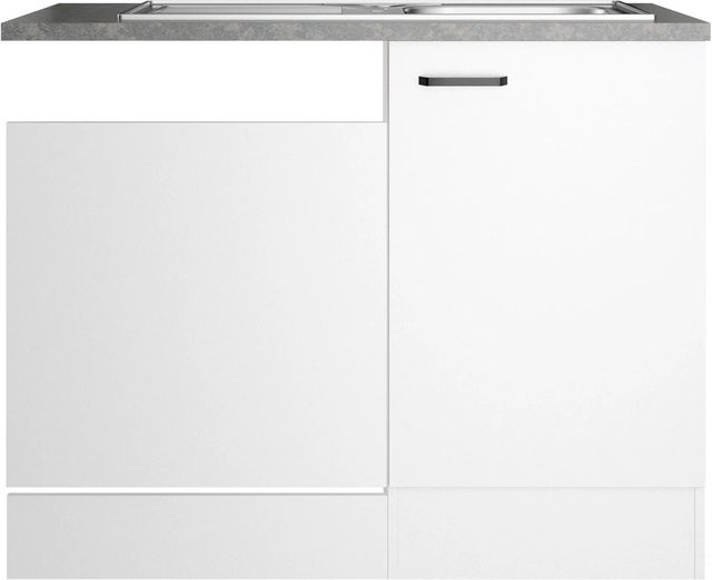 OPTIFIT Spülenunterschrank Bonn214 Weiß, B/T/H: 110 x 60 x 88 cm - Bild 1