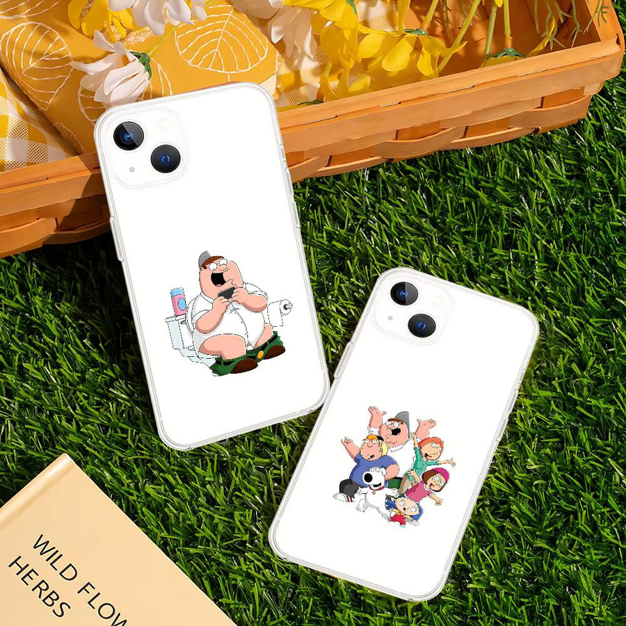 Mesuca Handyhülle F-Family-Es Guy für iPhone 11 bis iPhone 17 Pro Max Mini Plus, transparente stoßfeste Silikonhülle - Bild 2