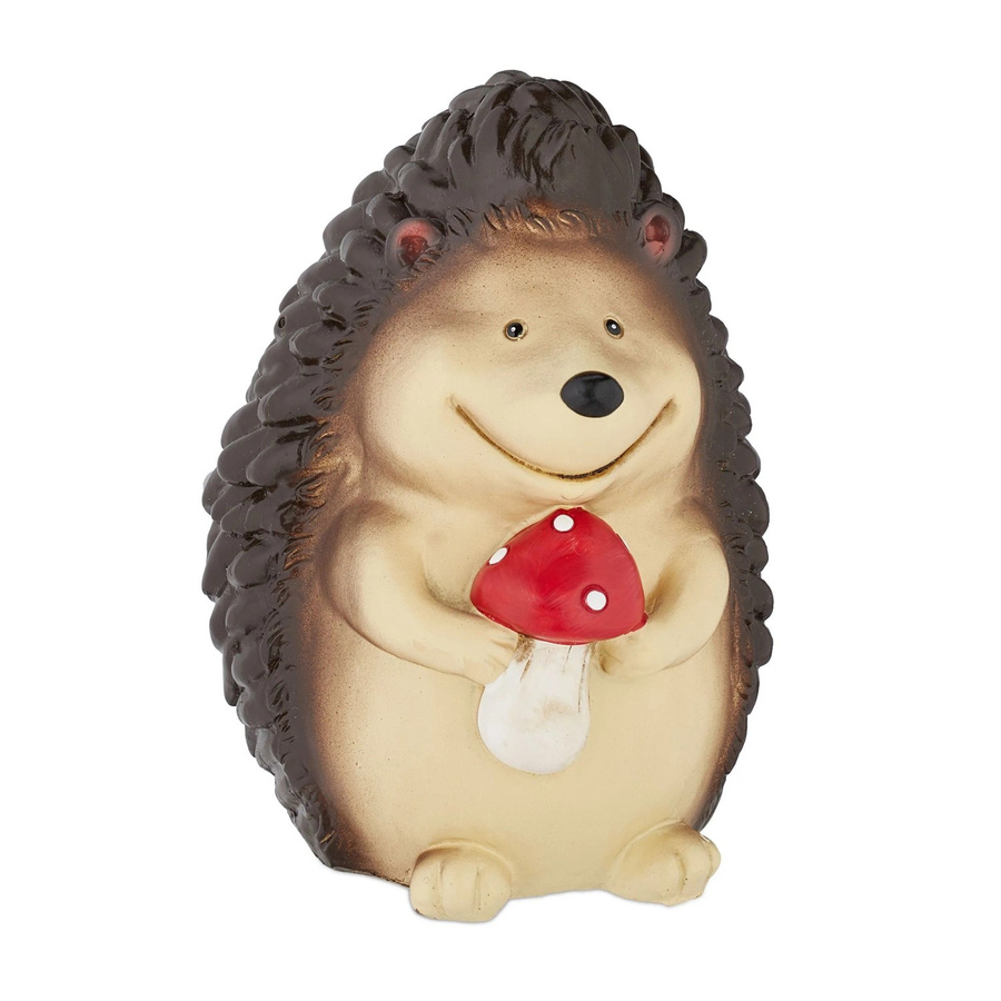 Relaxdays Gartenfigur Igel aus Polyresin in Braun, wetterfest für die ganzjährige Dekoration, Höhe: 15 cm, Breite: 10,5 cm, Tiefe: 10,5 cm - Bild 2