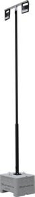 Schake Lampenmast Set in Schwarz RAL9005 mit 1,5 m Masthöhe und Beton-Aufstellvorrichtung für 500 kg, Lichtfarbe 4000 K Cool White - Bild 1