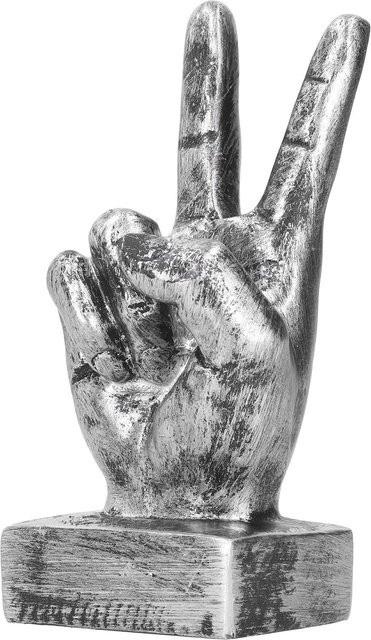 GoolRC Fingergesten Skulptur Kreative Statue in Silber als Deko-Ornament für Schreibtisch und Bücherregal - Bild 1