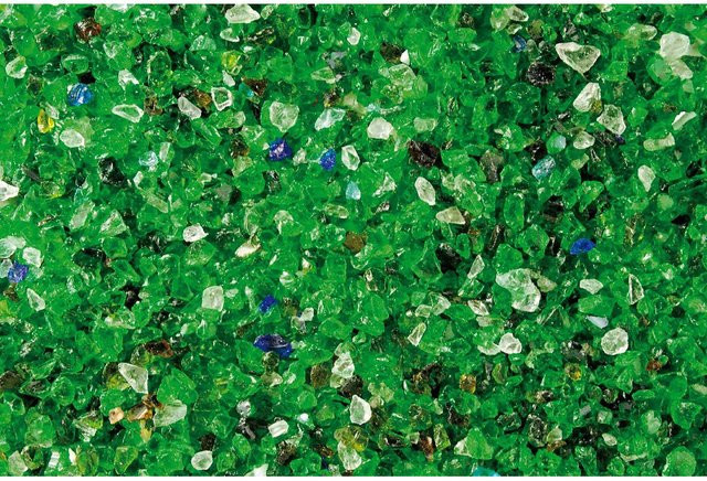 Dekorativer Glassplitt Garten-Grün in der Körnung 4 - 8 mm, 1000 kg Big-Bag - Bild 1