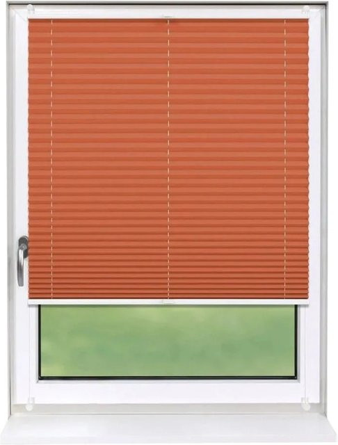 Deco-Raum Plissee Basic Klemmfix in Orange, blickdicht, Breite: 105 cm, Höhe: 150 cm - Bild 1
