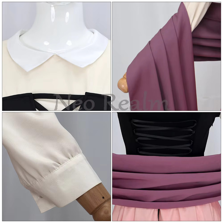 ZOBOTT Prinzessin Cosplay Kostüm-Set, Mädchen, Bunt / Mehrfarbig - Bild 3