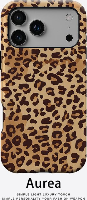 Aurea Case Matte Bumper MagSafe Hülle mit Leopardenmuster für iPhone 17 16 15 14 13 Pro Max Plus stoßfest - Bild 1