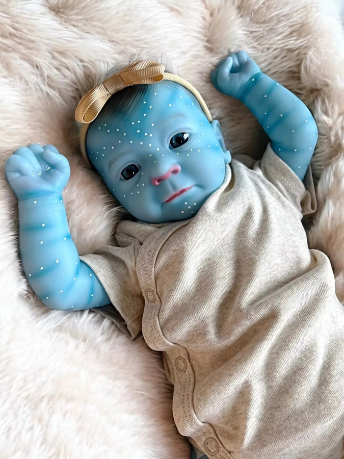 NPK Felicia Reborn Babypuppe, 19-Zoll, Silikon, Soft Body - Bild 2