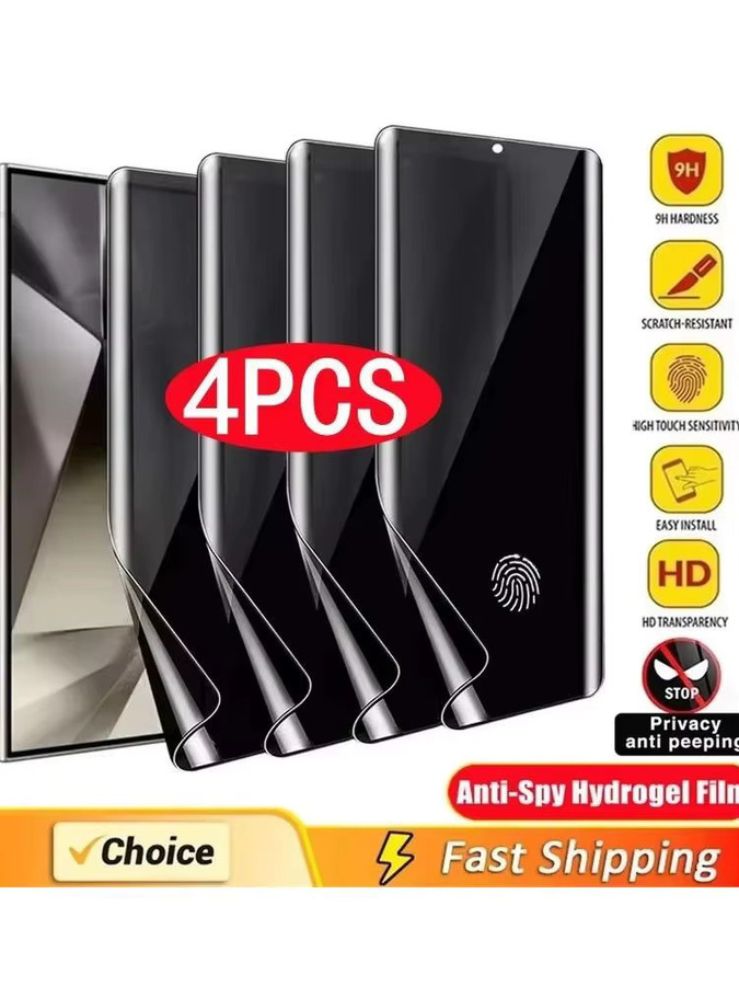 3-4 Stück Anti-Spionage Displayschutzfolie aus Hydrogel für Samsung Galaxy S26 S25 S24 S23 S22 S21 S20 Ultra Plus und FE Modelle, transparent - Bild 7