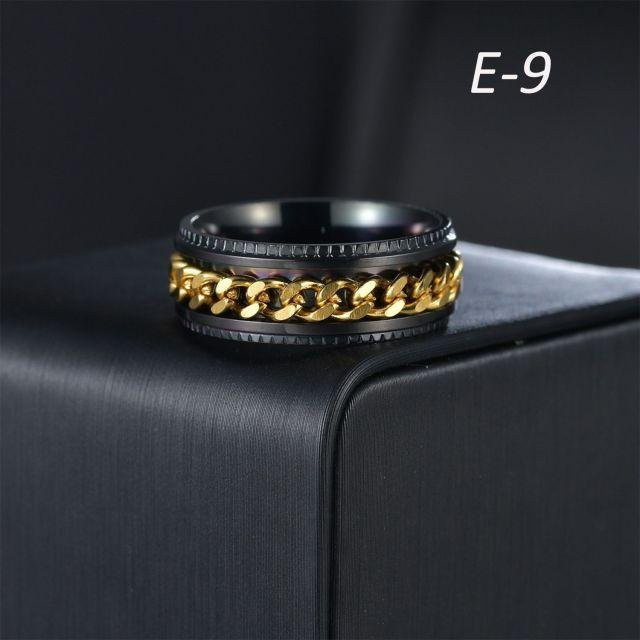 Allbestart Spinner Ring, Titanstahl, Schwarz, Herren - Bild 1