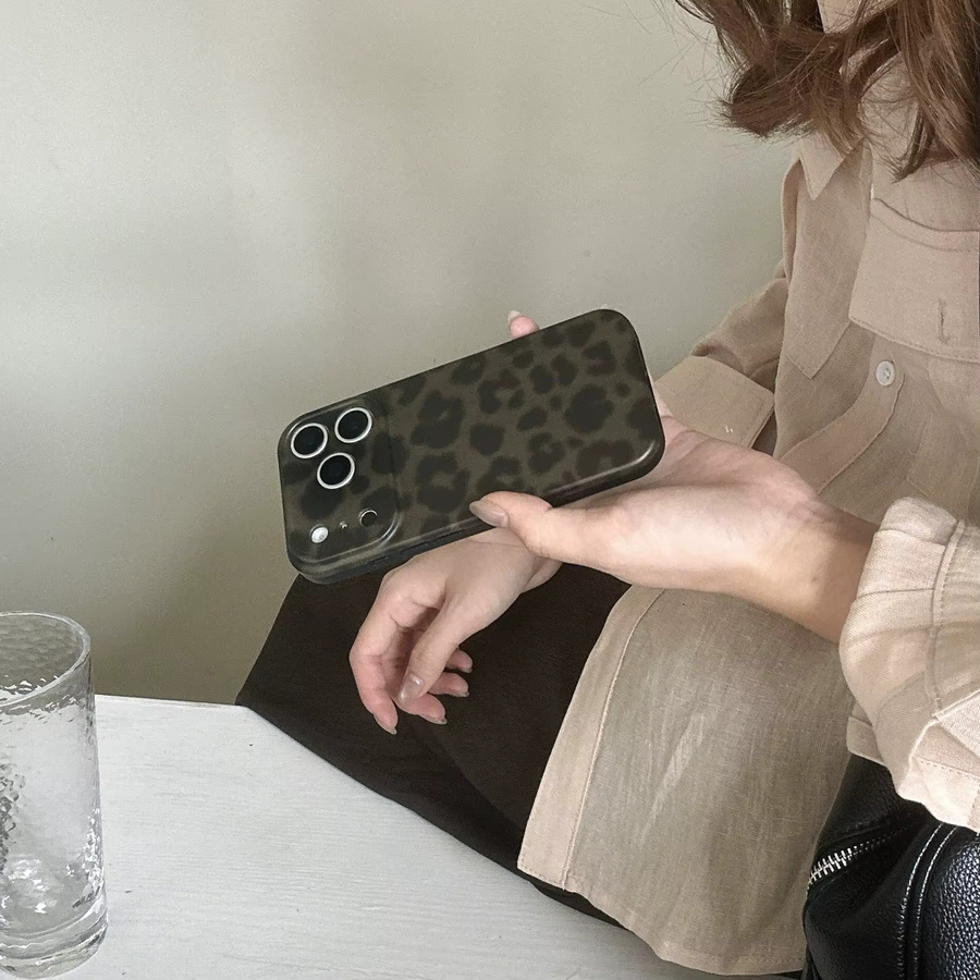 Modische Silikon-Schutzhülle mit Leopardenmuster für Apple iPhone in Braun und Multicolour - Bild 5