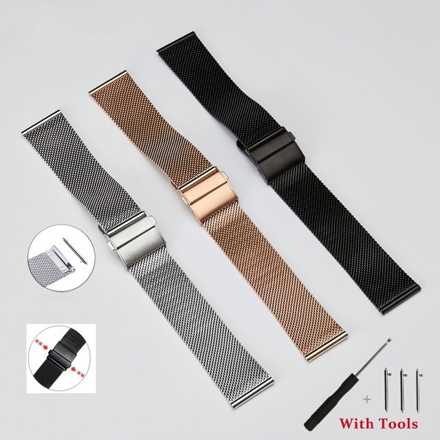 Aotelayer Uhrenarmband Milanaise, Edelstahl, Unisex - Bild 1