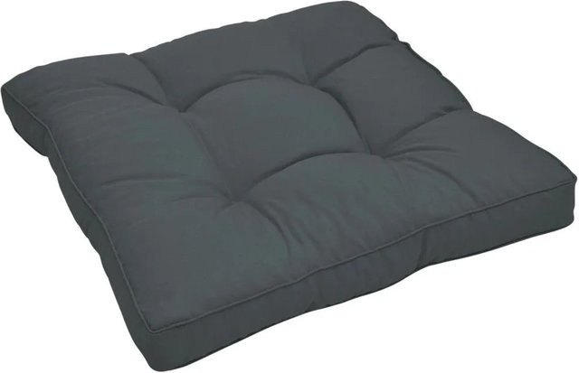 Beautissu Xluna Loungekissen Sitz quadratisch in Graphitgrau B/T/H: 50 x 50 x 10 cm - Bild 1
