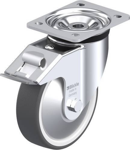 Blickle Lenkrolle LK-POTH 160K-FI-FA mit Feststeller in Silber, Rad-Durchmesser: 16 cm, Tragfähigkeit: 550 kg - Bild 1