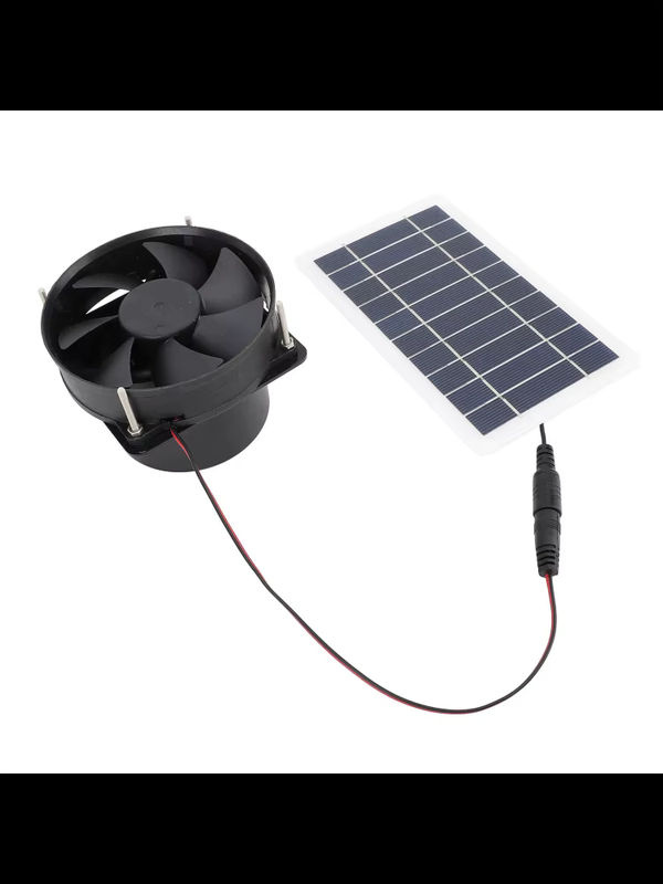 DOACT Solarpanel-Ventilator-Set mit 10 W monokristallinem Silizium in Schwarz für Tierhäuser und Gewächshäuser - Bild 7