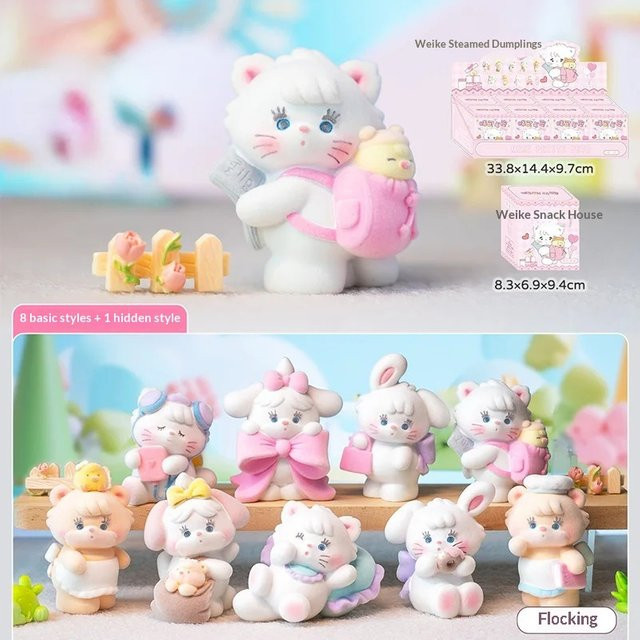 MIKKO Petite Pet Blind Box Set, Kawaii Katzen-Puppen, 8-teiliges Set, Rosa - Bild 1