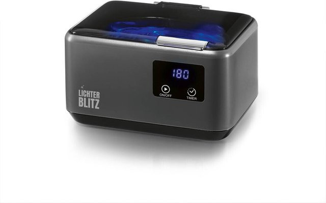 Lichterblitz Ultraschall-Reinigungsgerät grau aus Metall und Kunststoff B/H/T: 17,6 x 15,5 x 24,5 cm - Bild 1