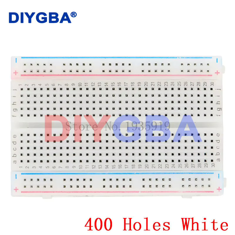 DNIGEF 10 Stück Mini-Steckbrett für DIY Elektronik-Experimente, Transparent/Weiß, B: 8,5 cm, T: 5,5 cm - Bild 1