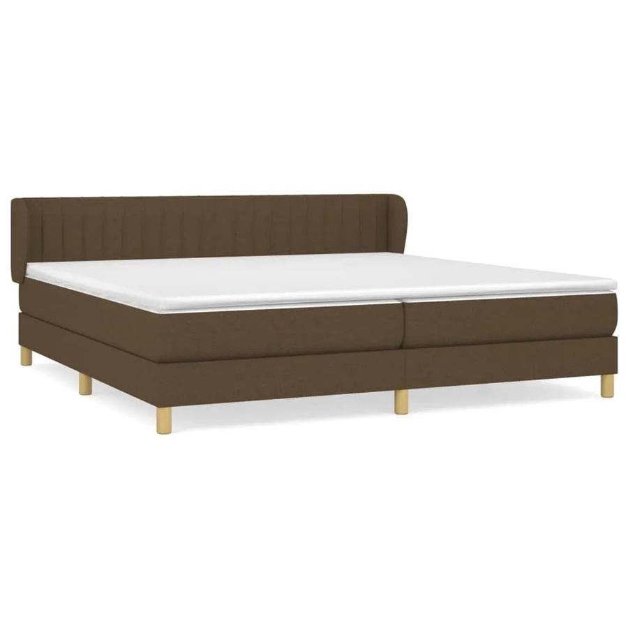 vidaXL Boxspringbett mit Matratze Hybrid Dunkelbraun B/T/H: 200 x 200 x 78 cm - Bild 2