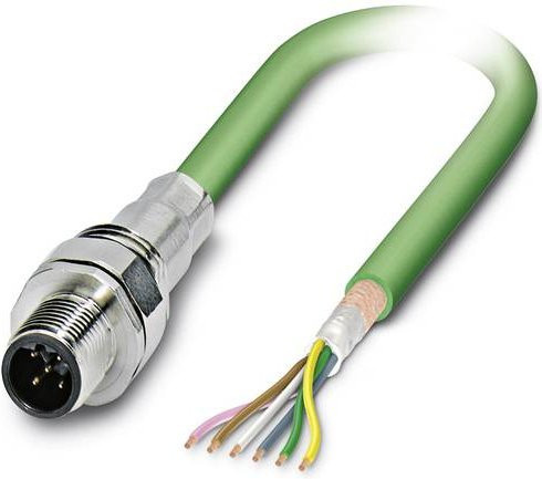 Phoenix Contact 1529726 Sensor-Aktor-Einbausteckverbinder M12 Stecker, 5-polig, grün, Schraubanschluss - Bild 1