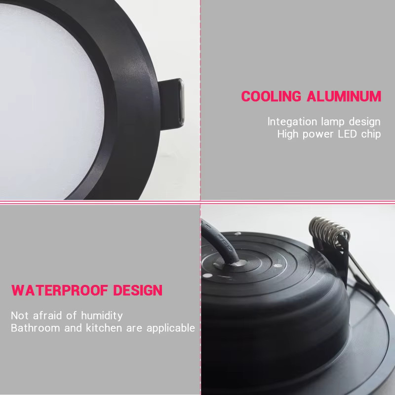 CTEEATE LED Downlight Einbaustrahler IP65 wasserdicht, rund, weiß, für Innenräume - Bild 2