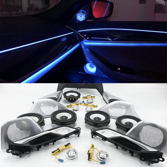 ALOONGACARR LED-Lichtabdeckung mit 11 Farben für BMW 5er-Serie G30 G31 G38 als Hochtöner-Audiohupe - Bild 1
