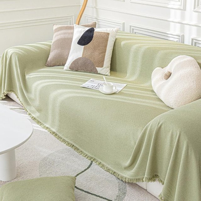 Yifulin Wasserdichter Sofabezug aus Fleece in Beige, rutschfester und kratzfester Stoffschutz für dein Sofa, B/B: 180 x 130 cm - Bild 1