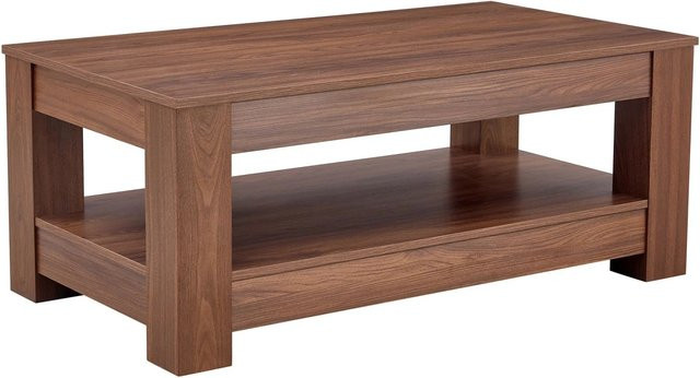 okwish Couchtisch aus Holz und MDF im industriellen Design, Farbe: Braun, B/T/H: 100 x 50 x 45 cm - Bild 1