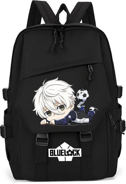 3-teiliges Schulrucksack-Set in Schwarz aus Oxford-Stoff mit Schultasche und Federmäppchen - Bild 1