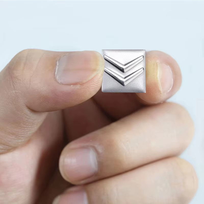 Citroen Aluminium Auto Fernbedienung Schlüssel Emblem Aufkleber in Silber, 5 oder 10 Stück - Bild 2